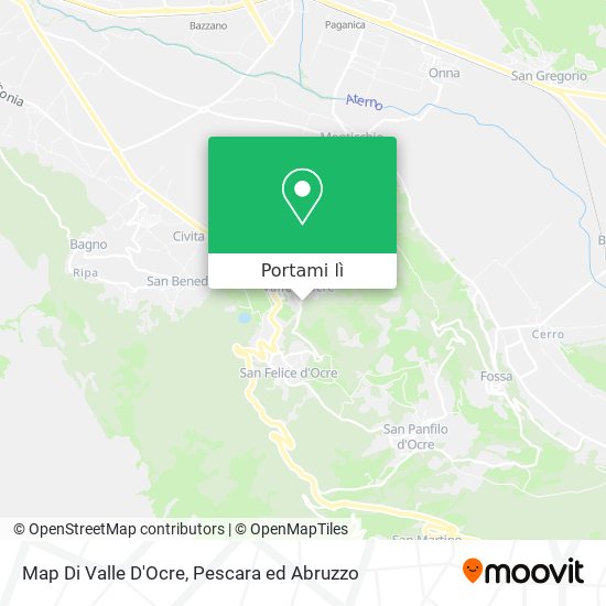 Mappa Map Di Valle D'Ocre