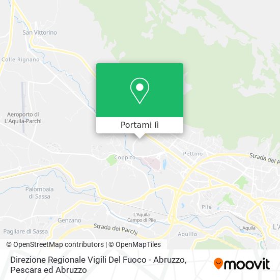 Mappa Direzione Regionale Vigili Del Fuoco - Abruzzo