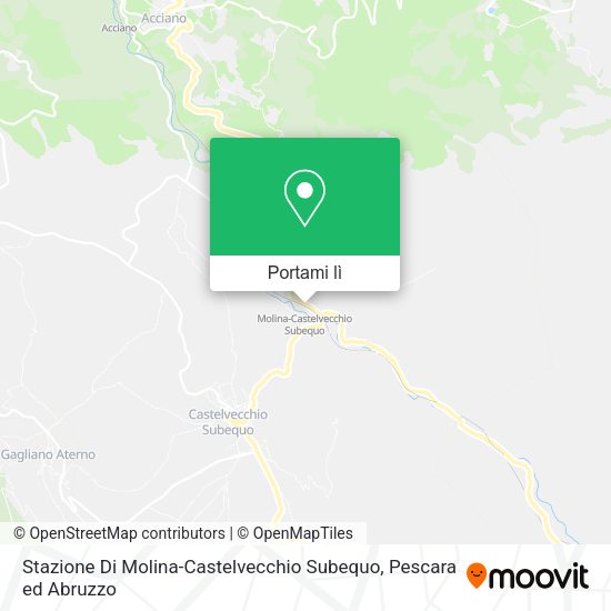Mappa Stazione Di Molina-Castelvecchio Subequo