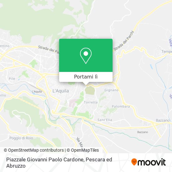 Mappa Piazzale Giovanni Paolo Cardone