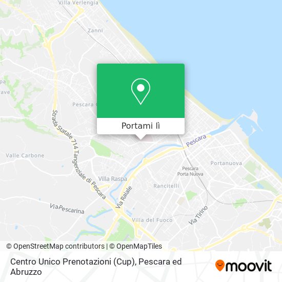 Mappa Centro Unico Prenotazioni (Cup)