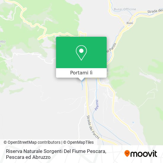 Mappa Riserva Naturale Sorgenti Del Fiume Pescara