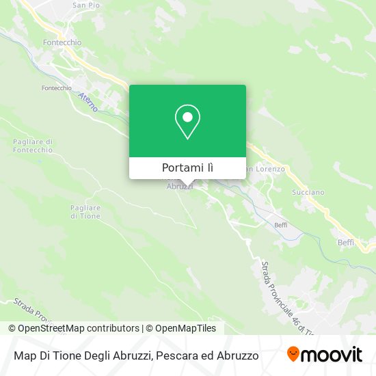 Mappa Map Di Tione Degli Abruzzi