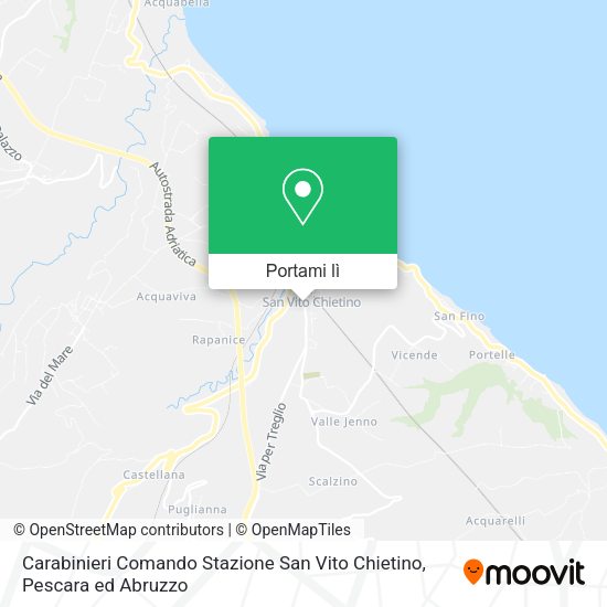 Mappa Carabinieri Comando Stazione San Vito Chietino