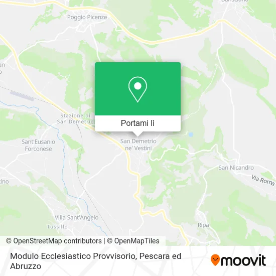 Mappa Modulo Ecclesiastico Provvisorio