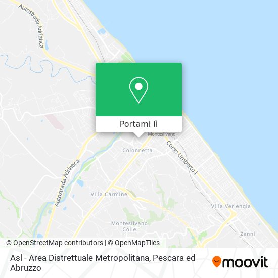 Mappa Asl - Area Distrettuale Metropolitana