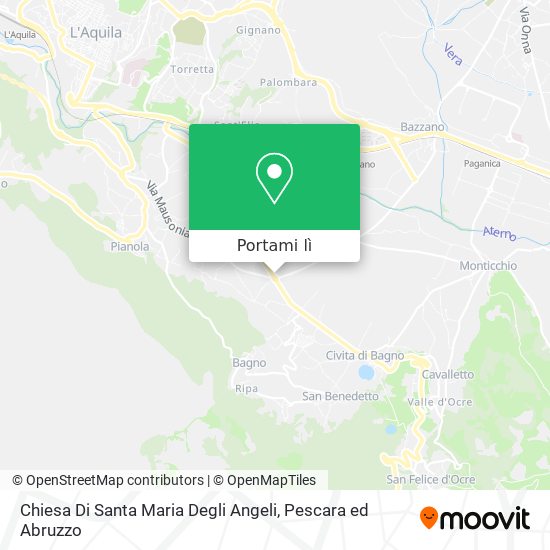 Mappa Chiesa Di Santa Maria Degli Angeli