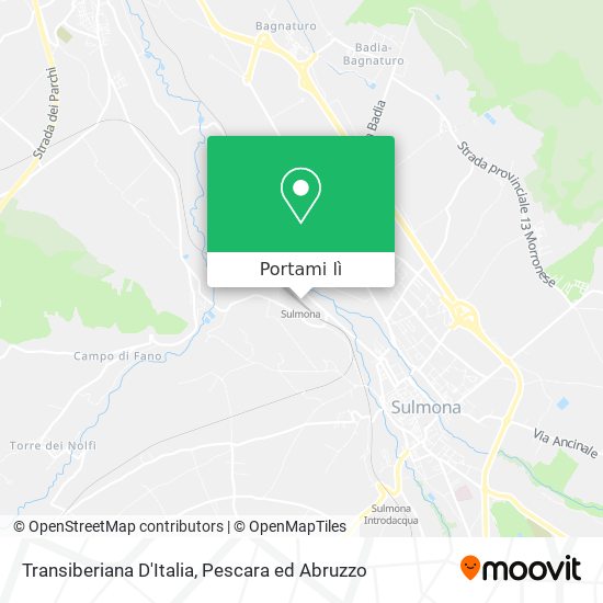 Mappa Transiberiana D'Italia