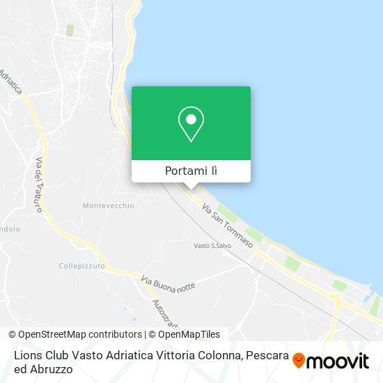 Mappa Lions Club Vasto Adriatica Vittoria Colonna