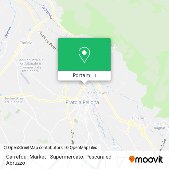 Mappa Carrefour Market - Supermercato