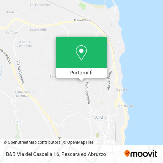 Mappa B&B Via dei Cascella 16