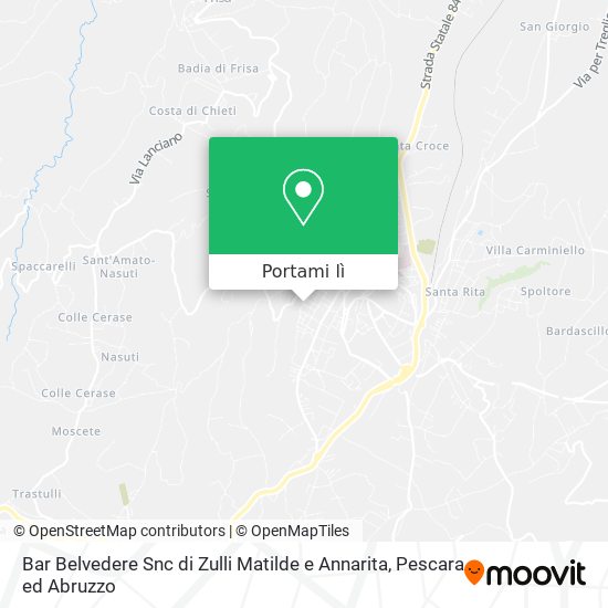 Mappa Bar Belvedere Snc di Zulli Matilde e Annarita