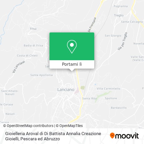 Mappa Gioielleria Aroval di Di Battista Annalia Creazione Gioielli