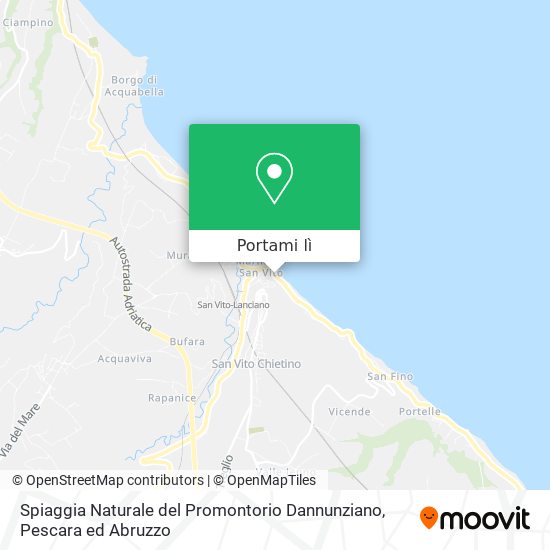 Mappa Spiaggia Naturale del Promontorio Dannunziano