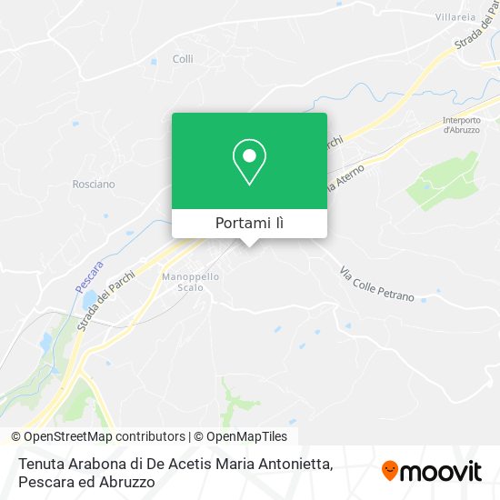Mappa Tenuta Arabona di De Acetis Maria Antonietta