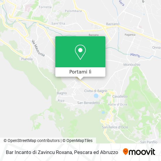 Mappa Bar Incanto di Zavincu Roxana