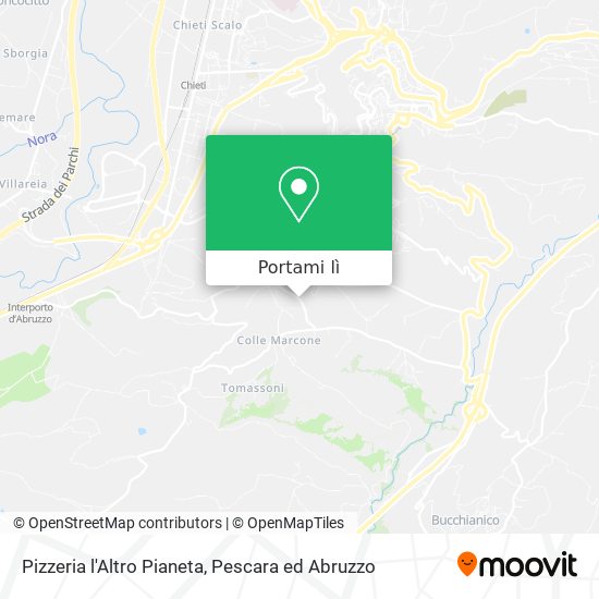 Mappa Pizzeria l'Altro Pianeta