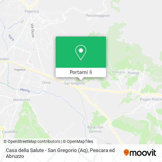 Mappa Casa della Salute - San Gregorio (Aq)