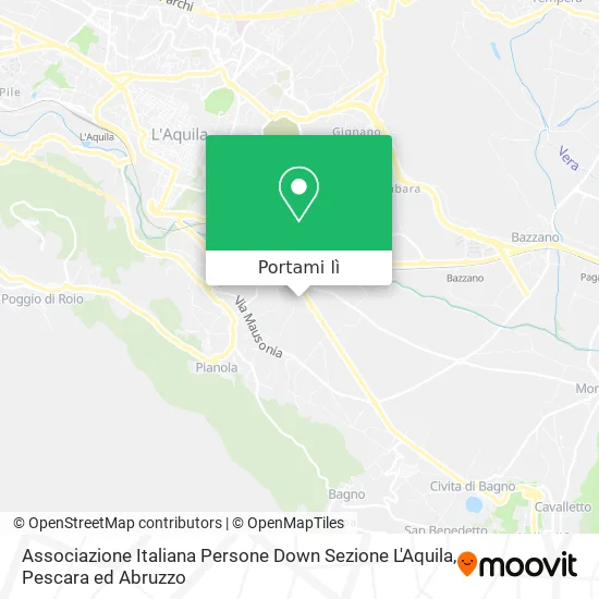 Mappa Associazione Italiana Persone Down Sezione L'Aquila