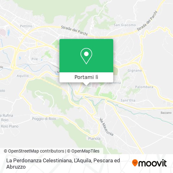 Mappa La Perdonanza Celestiniana, L'Aquila