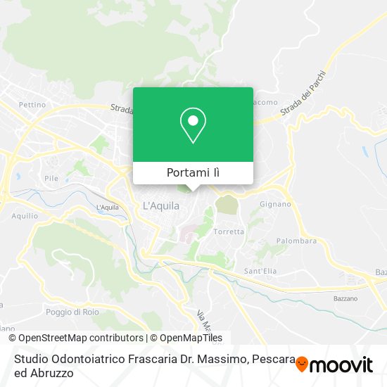 Mappa Studio Odontoiatrico Frascaria Dr. Massimo