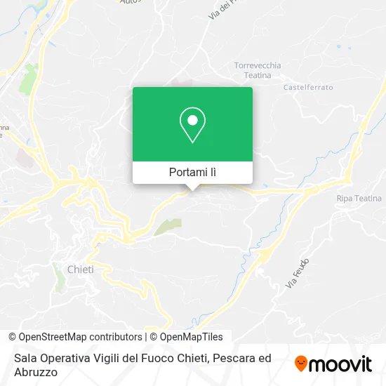 Mappa Sala Operativa Vigili del Fuoco Chieti