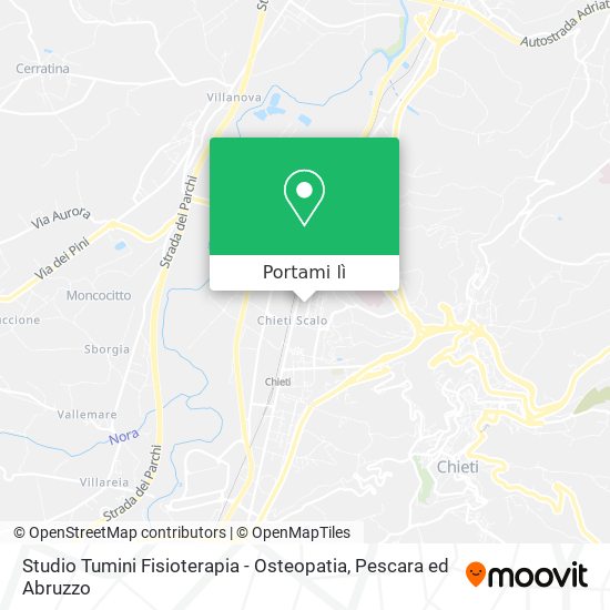Mappa Studio Tumini Fisioterapia - Osteopatia