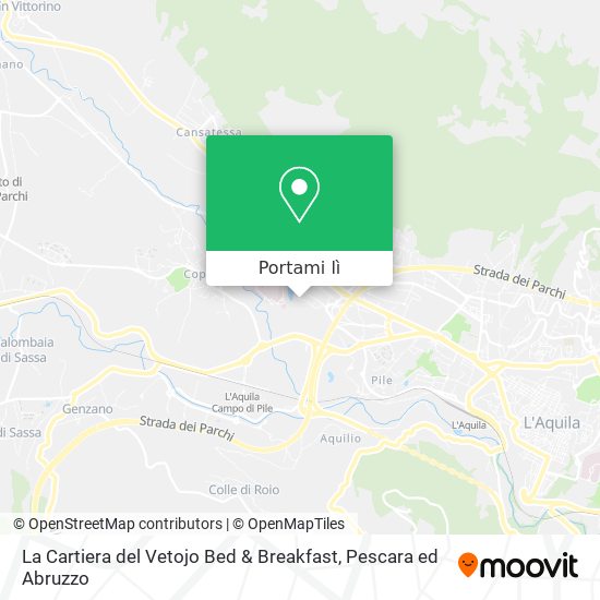 Mappa La Cartiera del Vetojo Bed & Breakfast