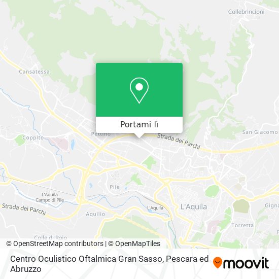 Mappa Centro Oculistico Oftalmica Gran Sasso