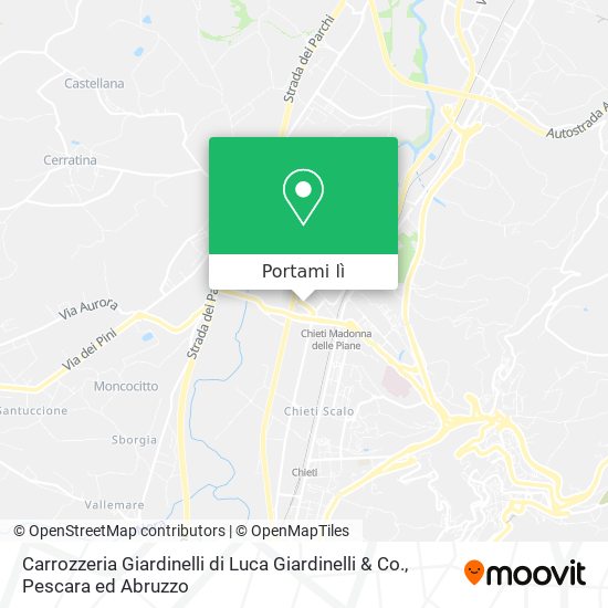 Mappa Carrozzeria Giardinelli di Luca Giardinelli & Co.
