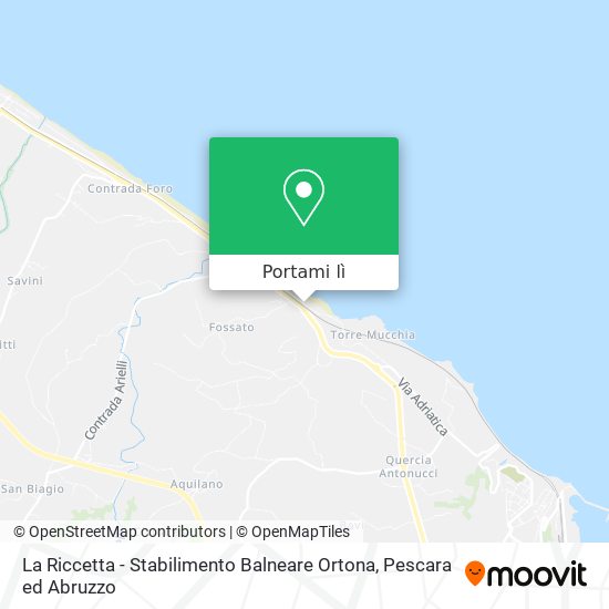 Mappa La Riccetta - Stabilimento Balneare Ortona