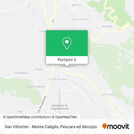 Mappa San Vittorino - Monte Caliglio