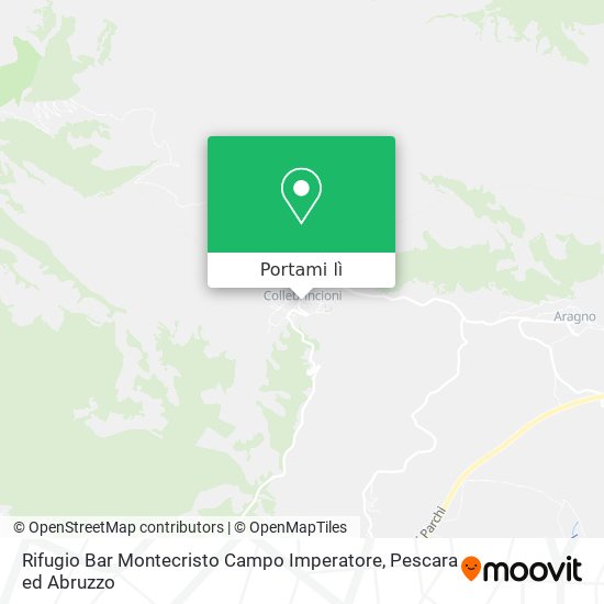 Mappa Rifugio Bar Montecristo Campo Imperatore