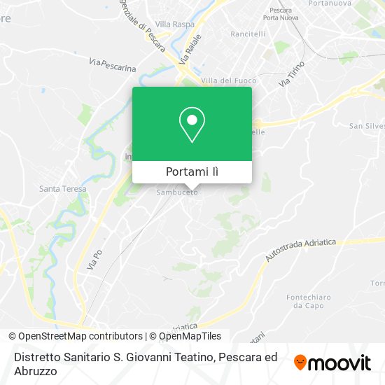 Mappa Distretto Sanitario S. Giovanni Teatino
