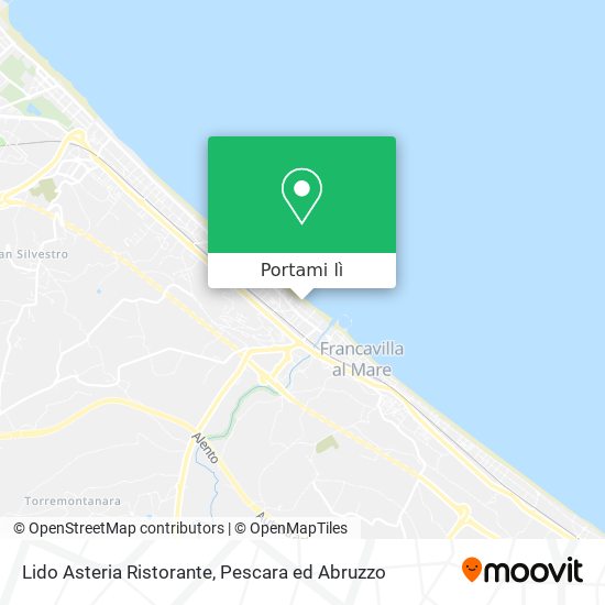 Mappa Lido Asteria Ristorante