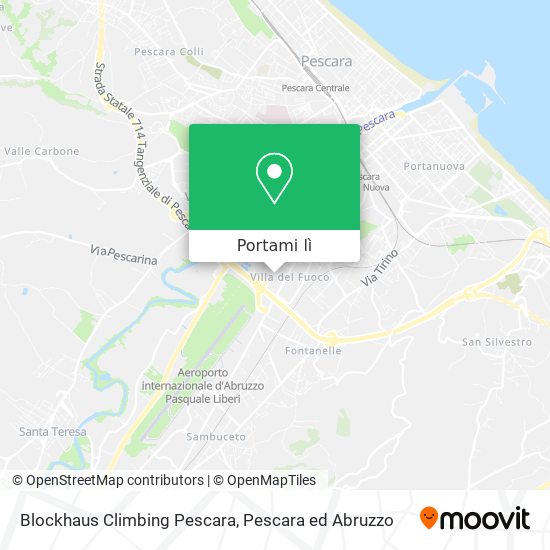Mappa Blockhaus Climbing Pescara