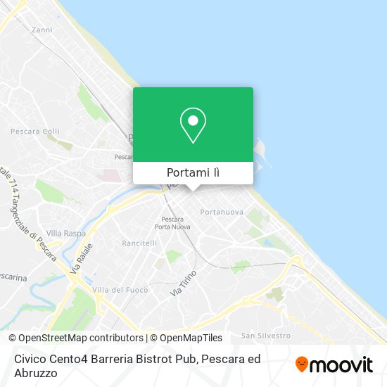 Mappa Civico Cento4 Barreria Bistrot Pub