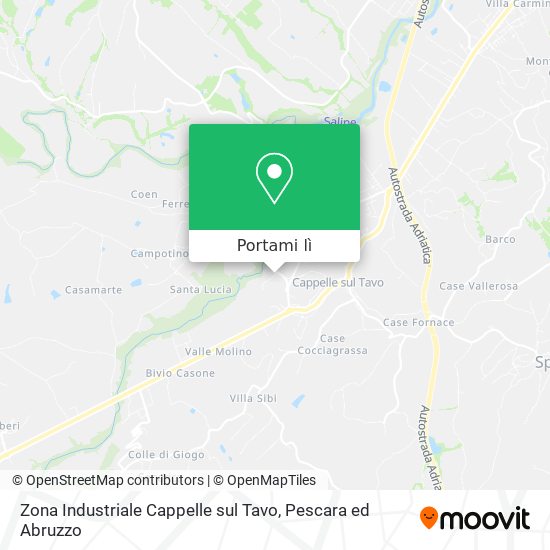 Mappa Zona Industriale Cappelle sul Tavo