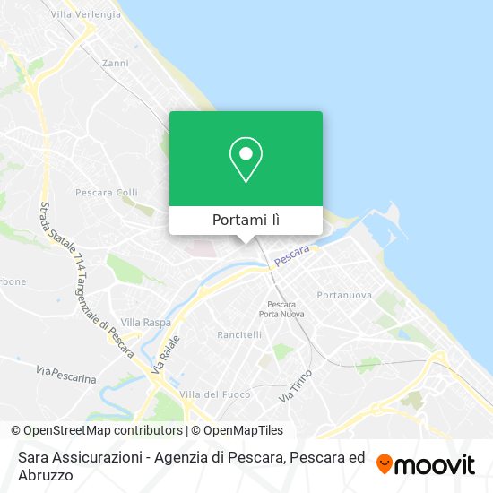 Mappa Sara Assicurazioni - Agenzia di Pescara