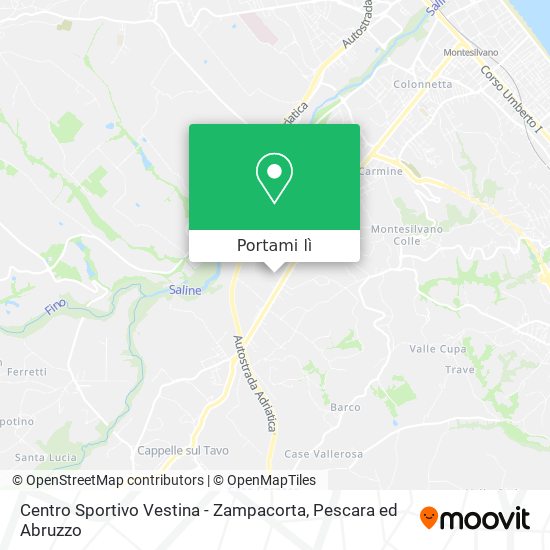 Mappa Centro Sportivo Vestina - Zampacorta