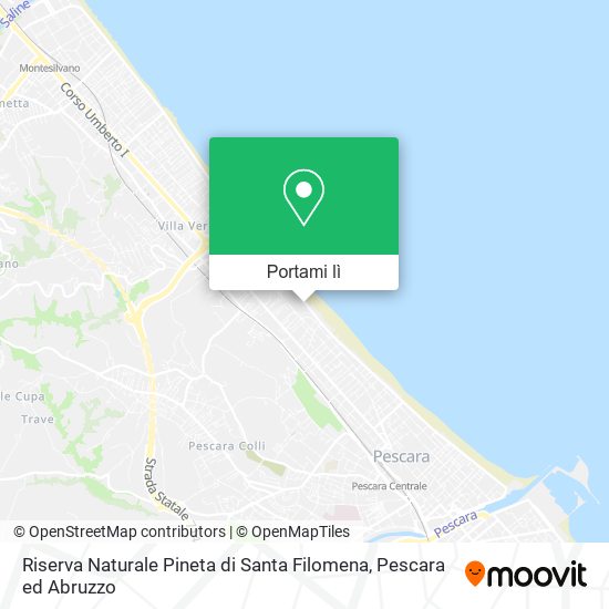 Mappa Riserva Naturale Pineta di Santa Filomena