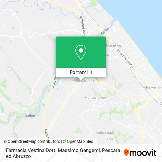 Mappa Farmacia Vestina Dott. Massimo Gangemi