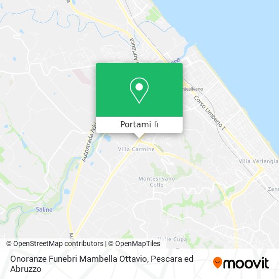 Mappa Onoranze Funebri Mambella Ottavio