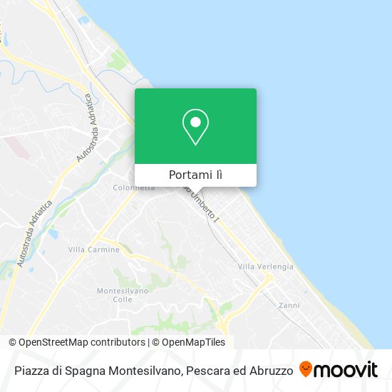 Mappa Piazza di Spagna Montesilvano