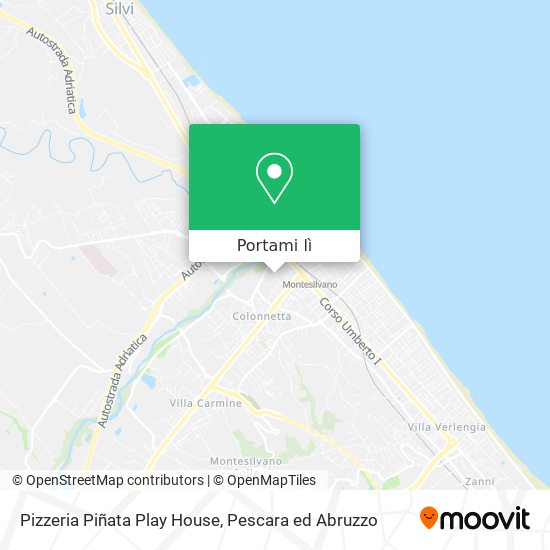 Mappa Pizzeria Piñata Play House