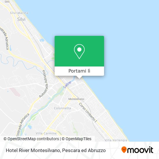 Mappa Hotel River Montesilvano