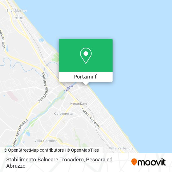 Mappa Stabilimento Balneare Trocadero