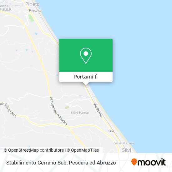 Mappa Stabilimento Cerrano Sub