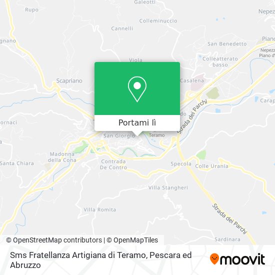 Mappa Sms Fratellanza Artigiana di Teramo