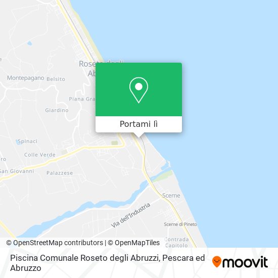 Mappa Piscina Comunale Roseto degli Abruzzi